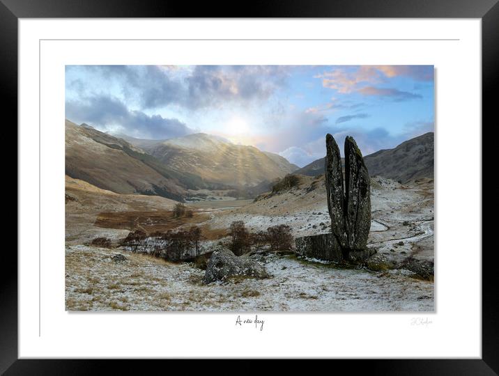 A new day. Praying hands Mary Scotland Scottish Framed Mounted Print by JC studios LRPS ARPS