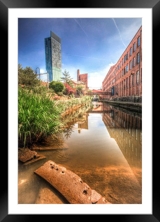 Rochdale Canal & Beetham Tower Framed Mounted Print by David Bretnall