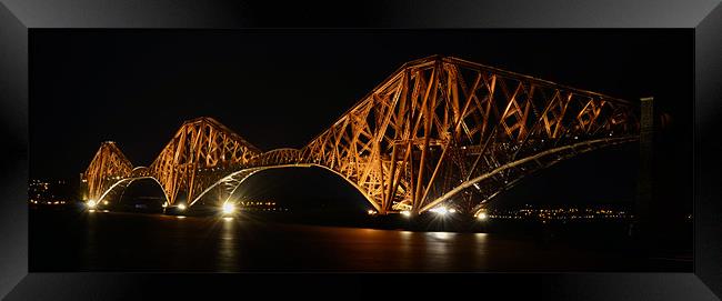 Forth Rail by Night 2 Framed Print by T2 Images