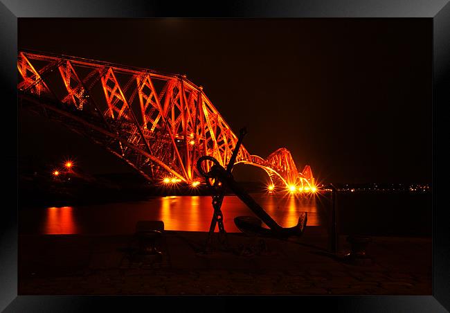 Forth Rail Bridge Anchor Framed Print by T2 Images