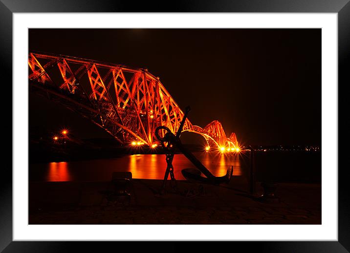 Forth Rail Bridge Anchor Framed Mounted Print by T2 Images