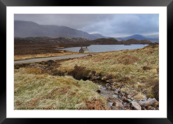 Loch Stack Bothy  Framed Mounted Print by Lady Debra Bowers L.R.P.S