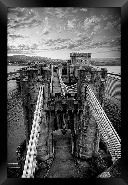 Conwy Suspension Bridge Framed Print by Lady Debra Bowers L.R.P.S