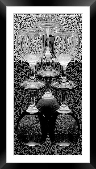  B&W Optical Illusion  Framed Mounted Print by Lady Debra Bowers L.R.P.S