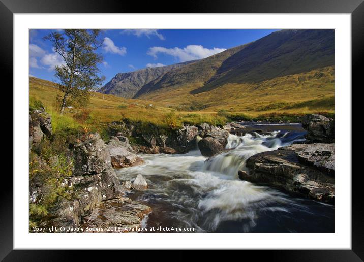 Waterfall at Etive  Framed Mounted Print by Lady Debra Bowers L.R.P.S