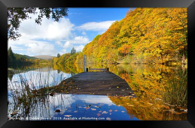 Autumn colours at the Jetty  Framed Print by Lady Debra Bowers L.R.P.S