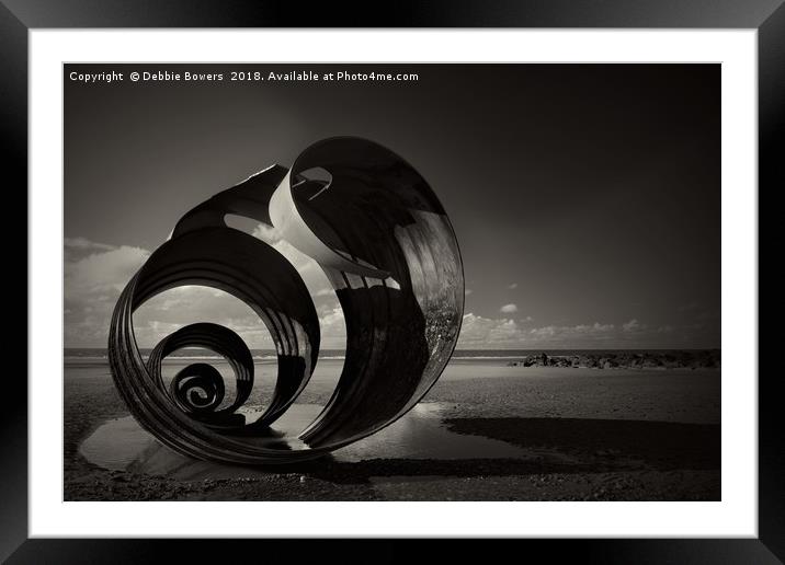Mary's Shell Black & White  Framed Mounted Print by Lady Debra Bowers L.R.P.S