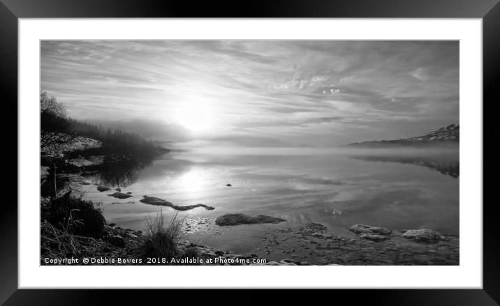  Carron Valley in Black & White  Framed Mounted Print by Lady Debra Bowers L.R.P.S