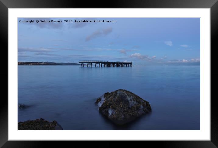 Carlingnose Pier  Framed Mounted Print by Lady Debra Bowers L.R.P.S