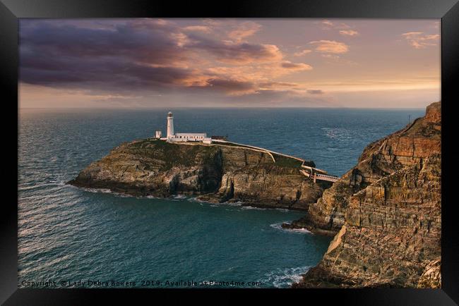 South Stack Framed Print by Lady Debra Bowers L.R.P.S