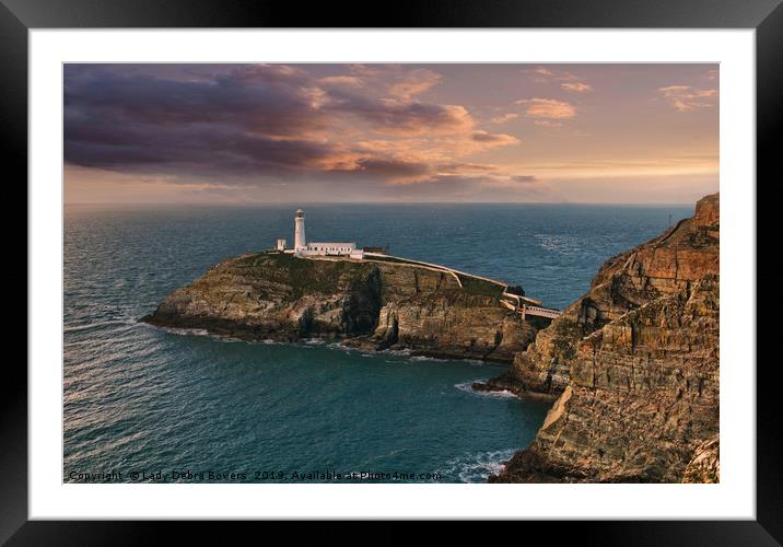 South Stack Framed Mounted Print by Lady Debra Bowers L.R.P.S