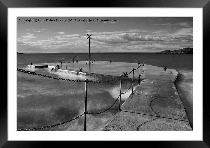 North Berwick Old Pier  Framed Mounted Print by Lady Debra Bowers L.R.P.S