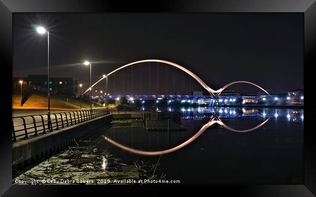 Infinity Bridge at night  Framed Print by Lady Debra Bowers L.R.P.S