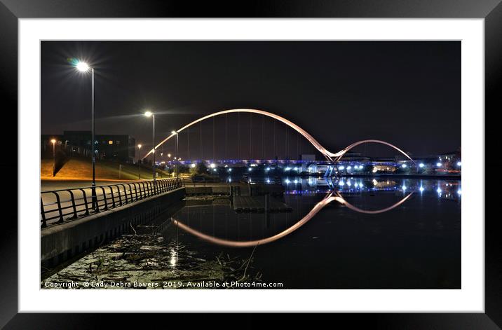 Infinity Bridge at night  Framed Mounted Print by Lady Debra Bowers L.R.P.S