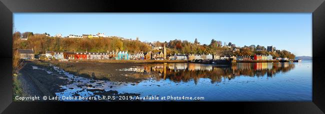 Tobermory  Panoramic Framed Print by Lady Debra Bowers L.R.P.S
