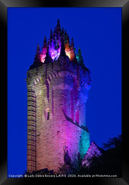 Wallace Monument in Colour  Framed Print by Lady Debra Bowers L.R.P.S