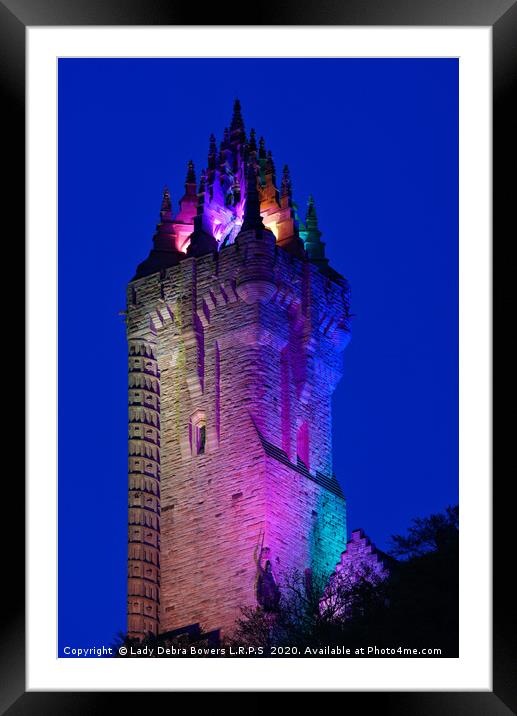 Wallace Monument in Colour  Framed Mounted Print by Lady Debra Bowers L.R.P.S