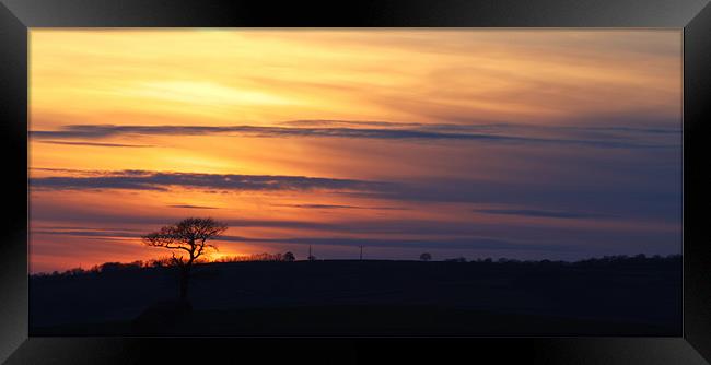 Yellow sunset Framed Print by Stephen Walters
