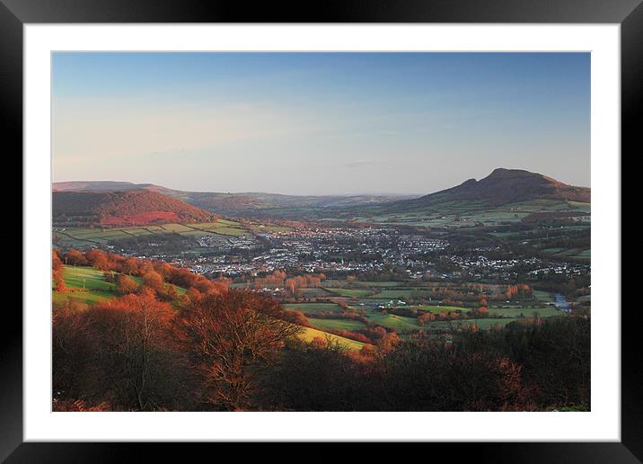 Abergavenny Town Monmouthshire wales Framed Mounted Print by simon powell