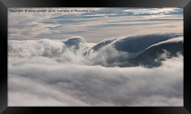 Misty mountains brecon beacons 8168 Framed Print by simon powell