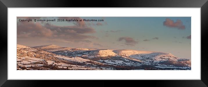 Hatterrall Ridge Winter 8296 Framed Mounted Print by simon powell