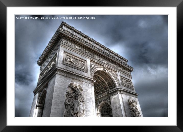 Arc de Triomphe Framed Mounted Print by Jeff Hardwick
