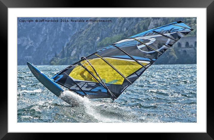 Windsurfer close up Framed Mounted Print by Jeff Hardwick