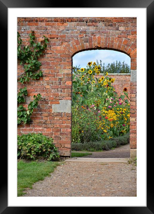 Entrance to the walled garden Framed Mounted Print by Jeff Hardwick