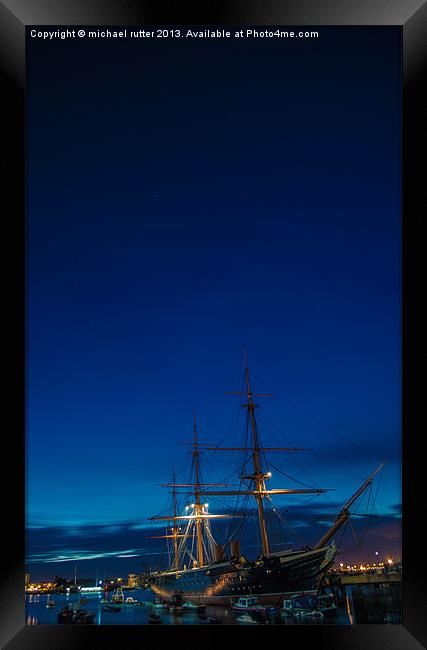 HMS WARRIOR Framed Print by michael rutter