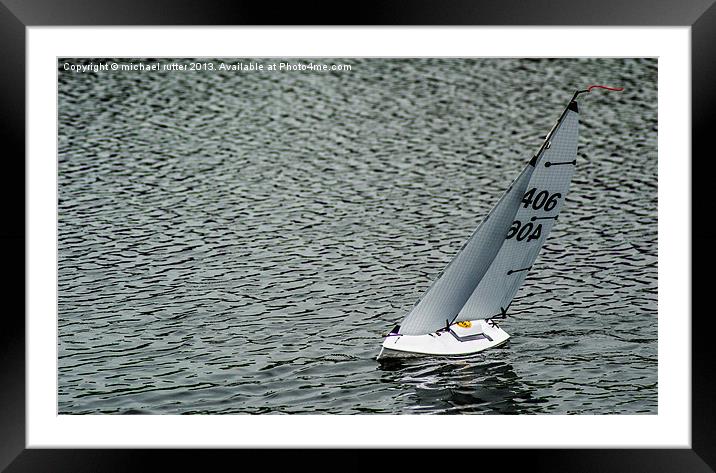 Rc Yacht Framed Mounted Print by michael rutter