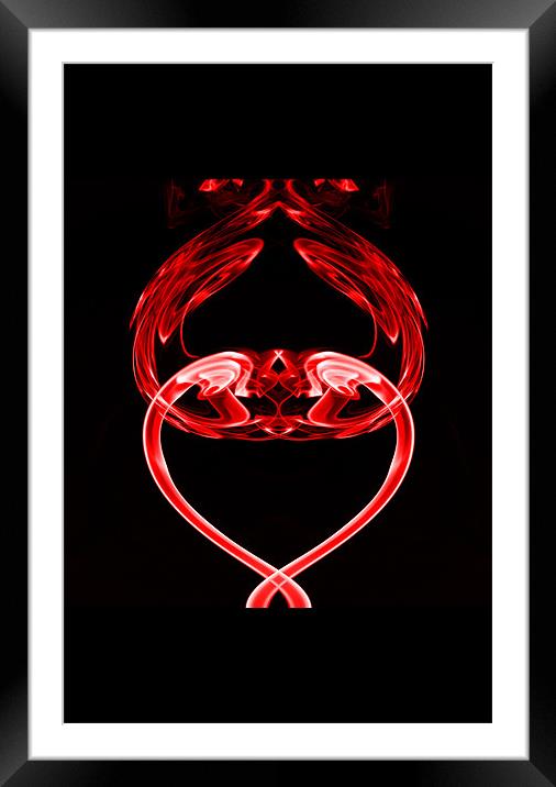 Red heart reflections Framed Mounted Print by Steve Purnell