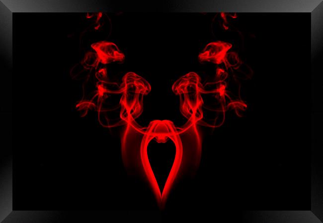 My Smoking Heart Red Framed Print by Steve Purnell