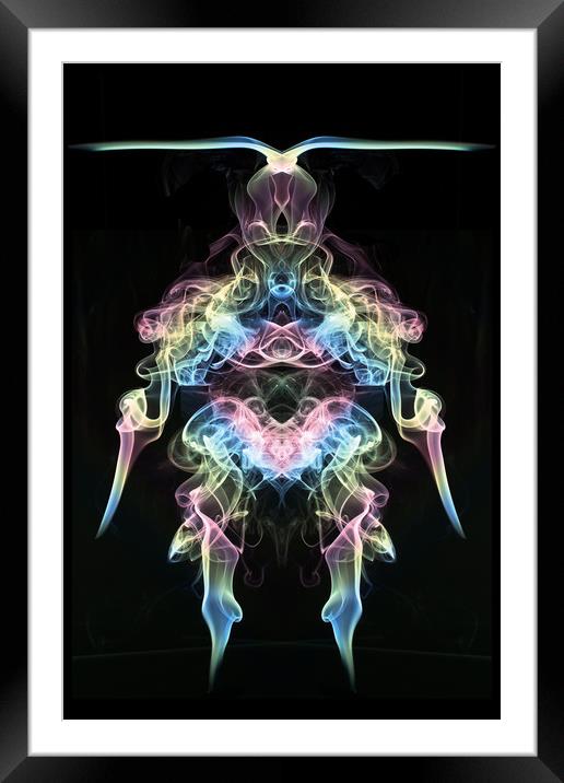 Rainbow Alien Framed Mounted Print by Steve Purnell