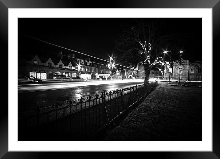 The Downtown Lights Framed Mounted Print by Douglas McMann