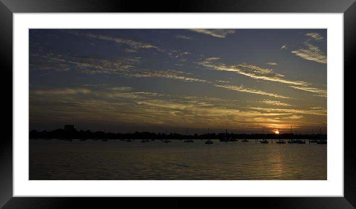 Solent Sunset Framed Mounted Print by Douglas McMann