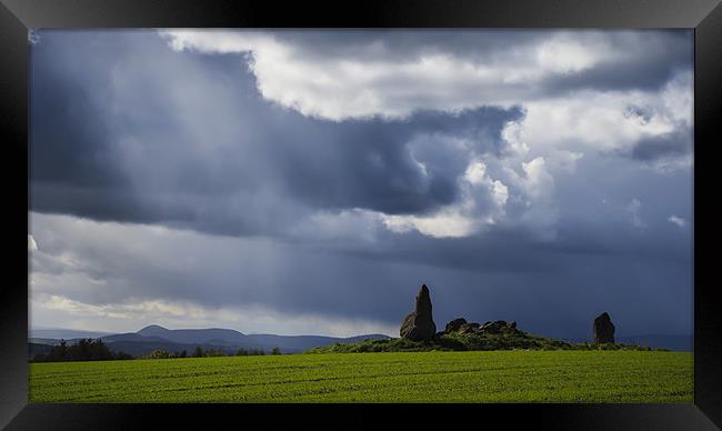 Bourtie Stone Circle Framed Print by Douglas McMann