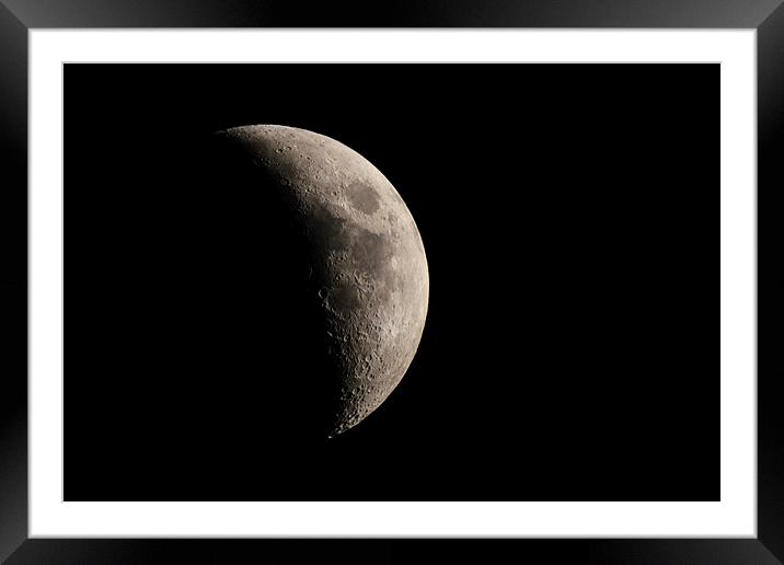 Waxing Crescent Framed Mounted Print by Douglas McMann