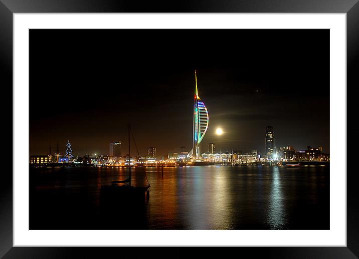 Portsmouth Harbour Waterfront Framed Mounted Print by Rod Scott