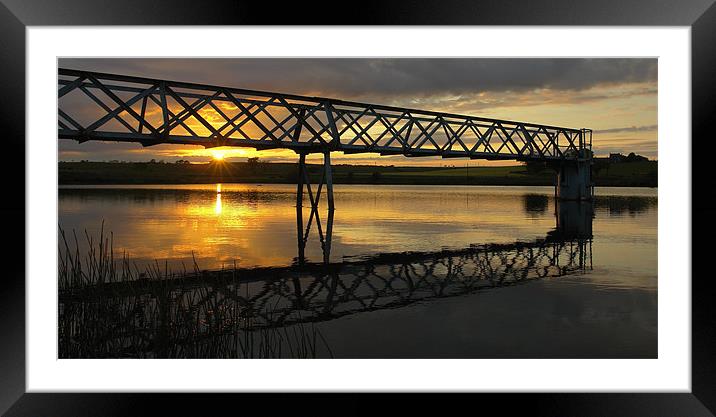 Sunsets on the Resevoir Framed Mounted Print by Bob Legg