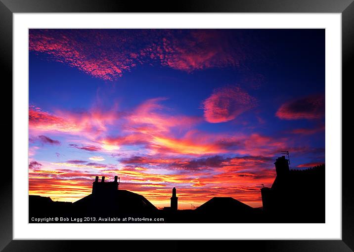 Red Sky at Night Framed Mounted Print by Bob Legg