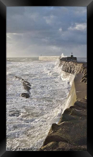 Frothy Seas Framed Print by Bob Legg