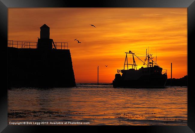 When the boat comes in Framed Print by Bob Legg