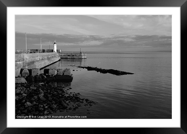 Anstruther Pier Framed Mounted Print by Bob Legg
