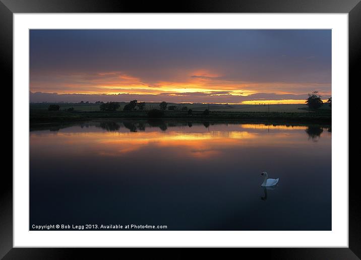 Sunsets on the water Framed Mounted Print by Bob Legg