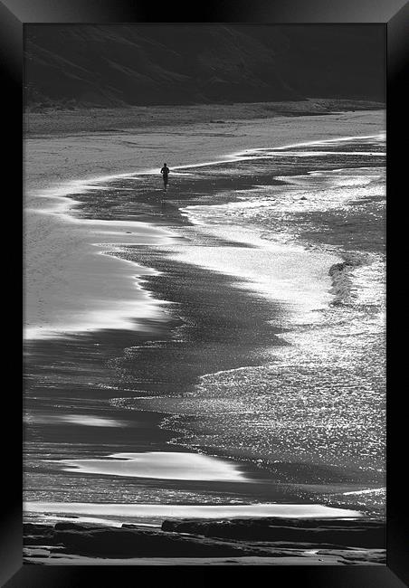 Beach Runner Framed Print by Brian Dingle