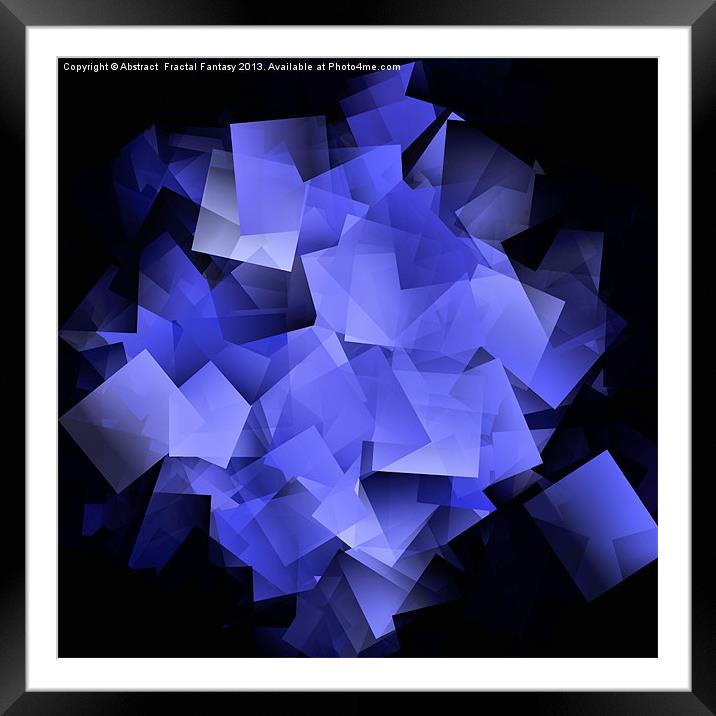 Cube Framed Mounted Print by Abstract  Fractal Fantasy