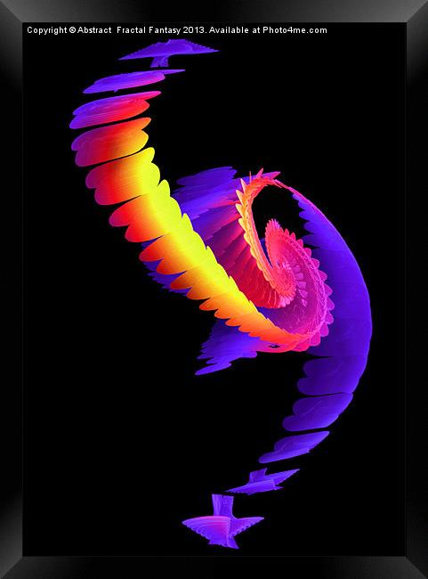 Rainbow Twist Framed Print by Abstract  Fractal Fantasy