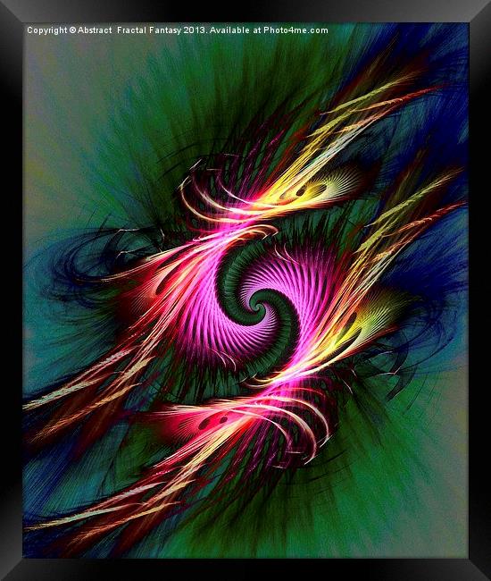 Tail Sting Framed Print by Abstract  Fractal Fantasy