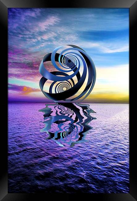 Sunset Surprise Framed Print by Abstract  Fractal Fantasy