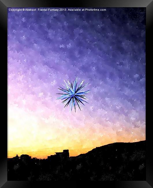 Guiding Star Watercolour Framed Print by Abstract  Fractal Fantasy